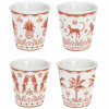 CONJ. 4 COPOS DE CAFÉ Exotic Vibes Tangerine